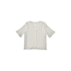 NWT Madewell Pointelle Cardigan Cotton in Ashen Sage Green - Extra Large XL